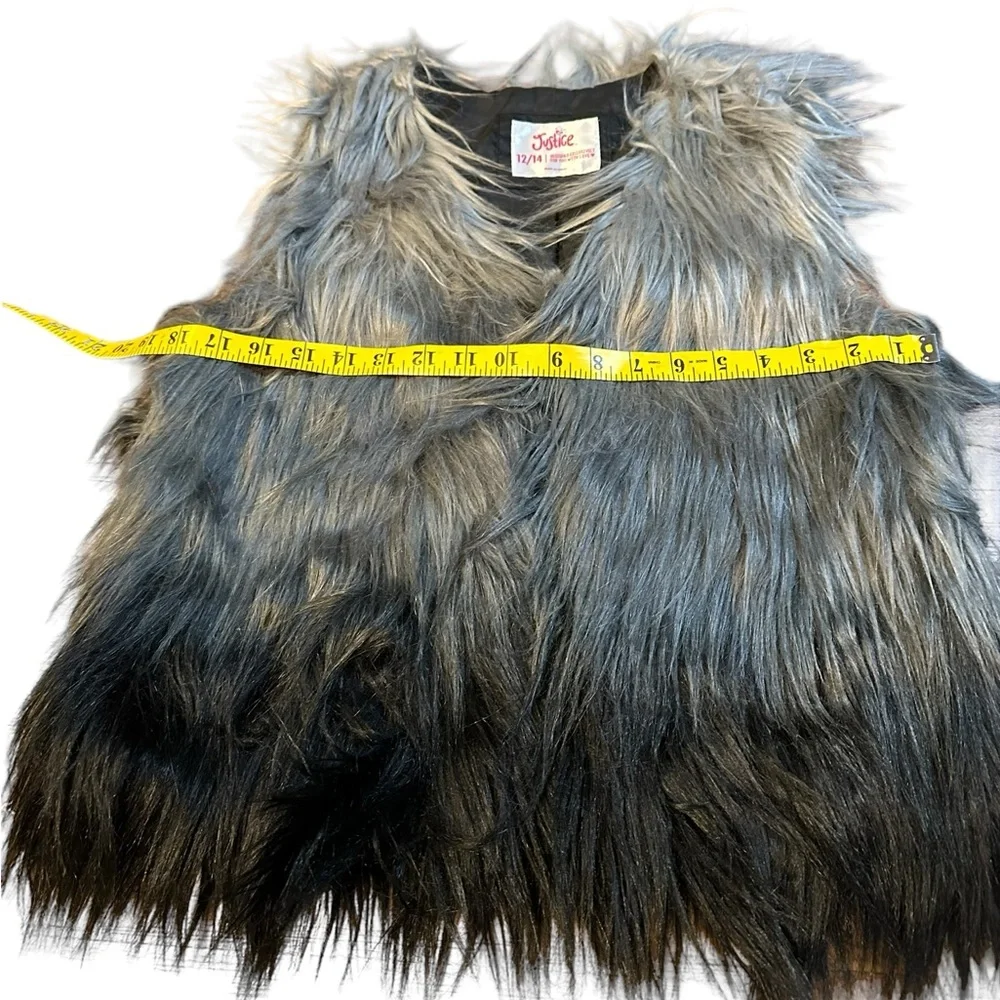 Justice Faux‎ Fur Ombré Vest Girls XL 12/14